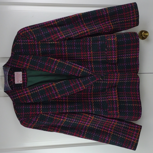 Pendleton Petite 100% Wool Fully Lined Single Button LS Plaid Blazer Jacket Sz 6 - Picture 2 of 12